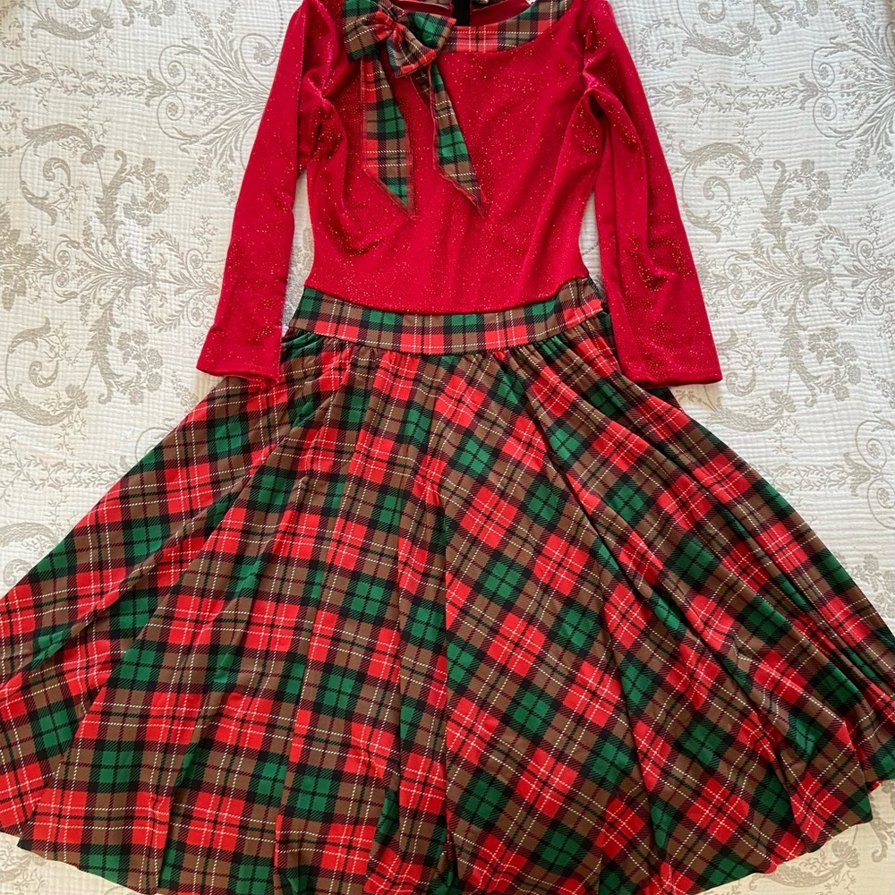 Christmas Dress & Hair Bow / Costume_Size SA